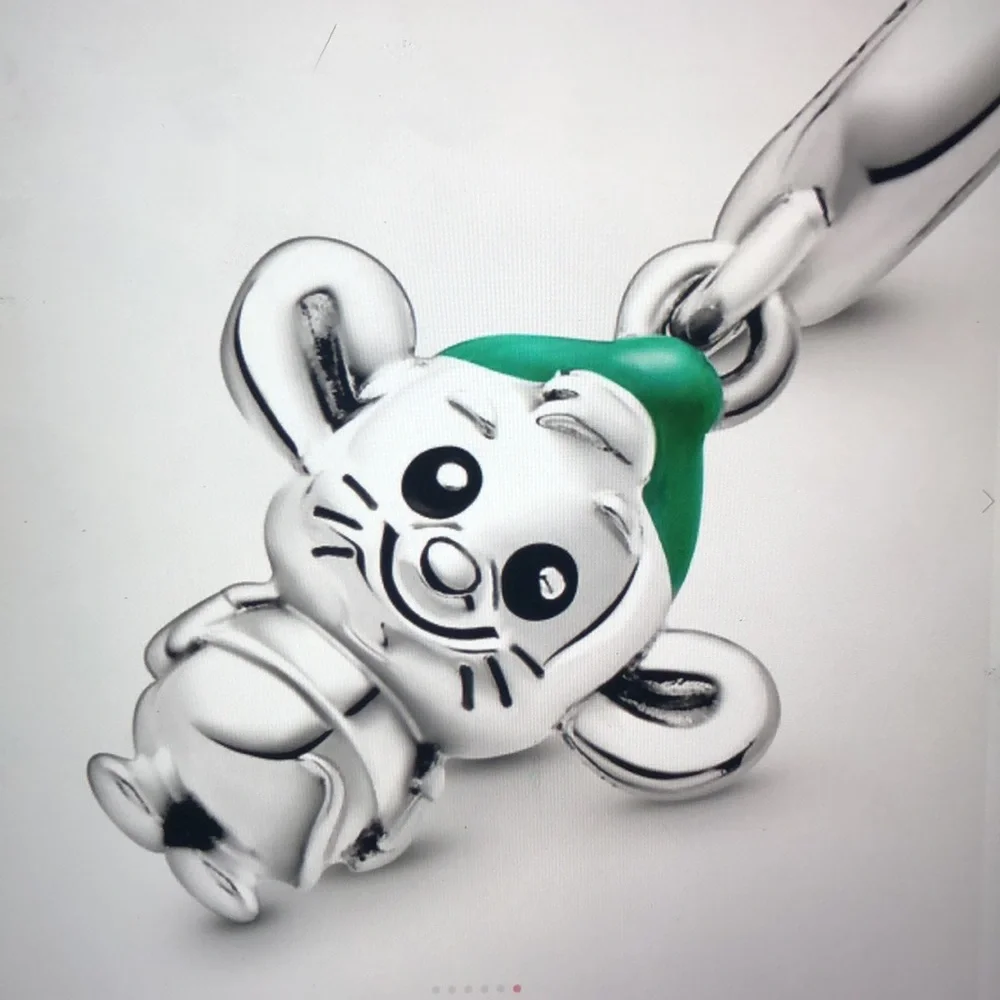 🐭 PANDORA DISNEY CINDERELLA GUS MOUSE  CHARM NECKLACE🐭 - Picture 3 of 15
